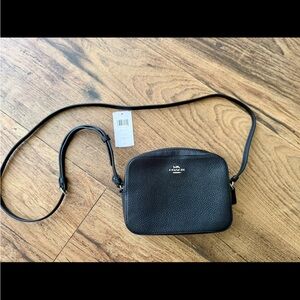 Coach Black Leather Camera Bag